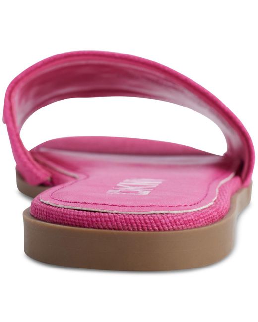 DKNY Pink Willow Slide Slip-on Flats Sandals