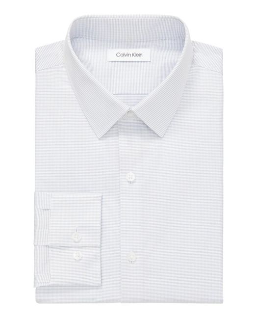Calvin Klein White Extra Slim Fit Stretch Dress Shirt for men