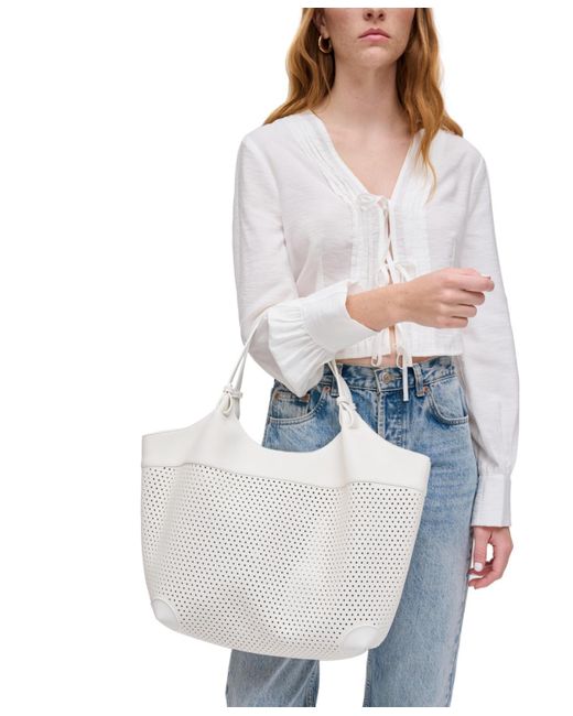 Urban Expressions White Samantha Perforated Tote