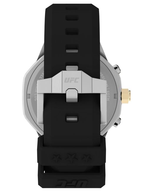Timex Black Ufc King Analog Silicone Strap 45mm Octagonal Watch