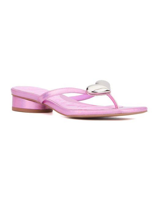 Olivia Miller Pink Love Buzz Flat Sandal