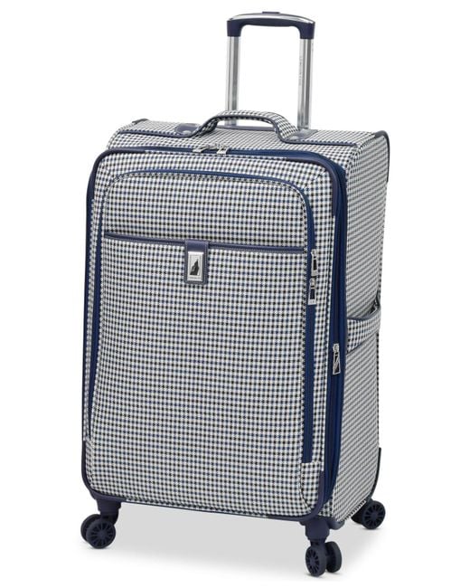 London Fog Blue Oxford Hyperlight 25" Expandable Spinner Suitcase