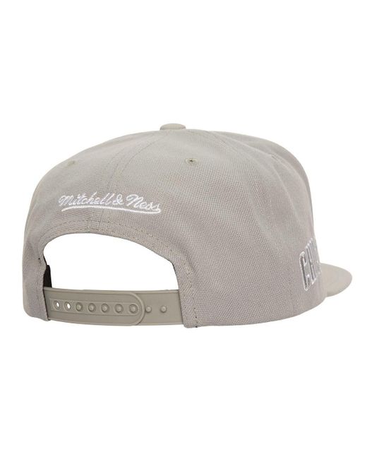 Mitchell & Ness Gray Chicago Cubs Snapback Hat for men