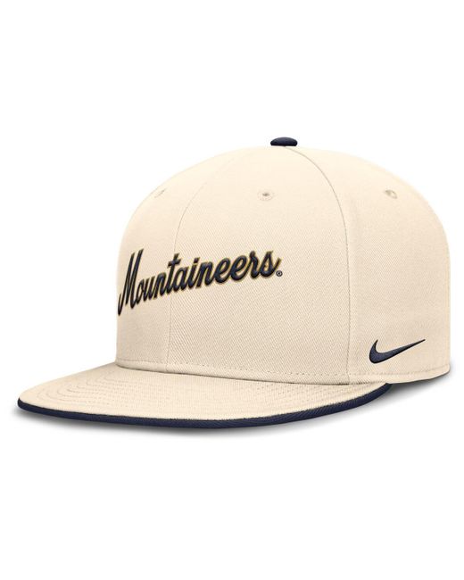 Nike Natural West Virginia Mountaineers Primetime True Performance Fitted Hat for men