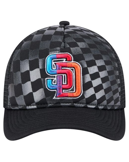 KTZ Blue San Diego Padres Gradient 9forty A-frame M-crown Trucker Adjustable Hat for men