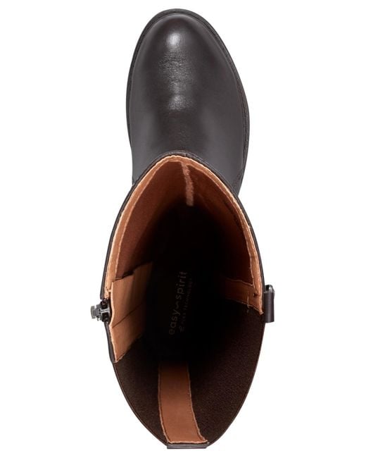 Easy Spirit Brown Jackie Eflex Block Heel Tall Boots