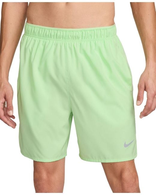 Nike Green Challenger Dri-fit Brief-lined 7" Running Shorts for men