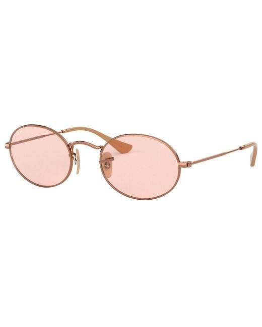 Ray-Ban Oval Sunglasses in Pink | Lyst