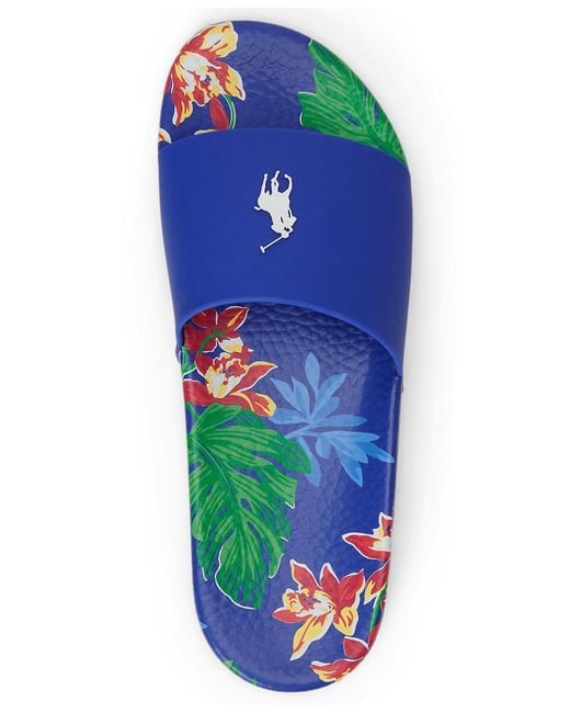 Polo Ralph Lauren Blue Open-toe Pool Slides for men
