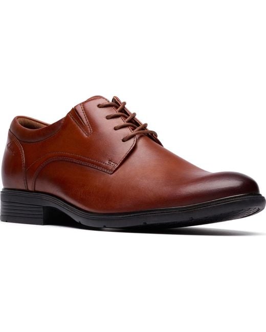 Clarks Brown Steadwell Oxford for men