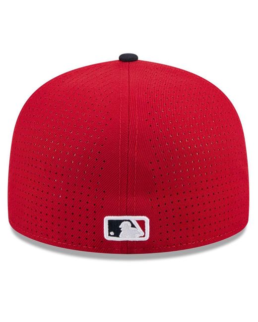 KTZ Red/navy St. Louis Cardinals 2025 Mlb All-star Game Side Patch 59fifty Fitted Hat for men