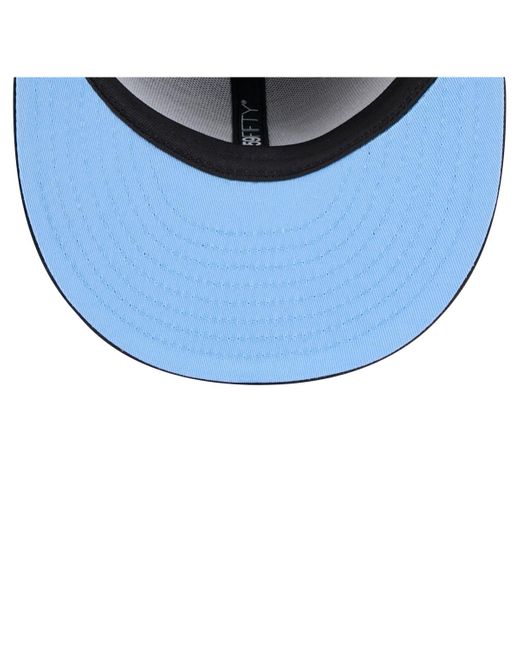 KTZ Black Chicago Cubs Tonal Koi 59fifty Fitted Hat for men