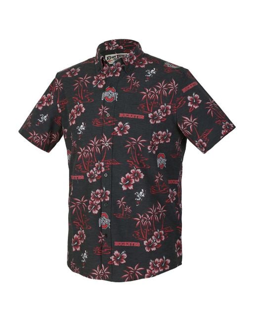 Reyn Spooner Black Ohio State Buckeyes Kekai Classic Tri-blend Button-down Shirt for men