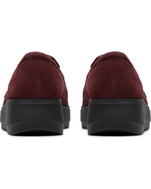 Clarks Red Zylah Top Slip-on Loafers