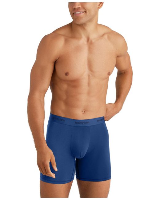Tommy John Blue 3-pack Tagless Boxer Briefs for men