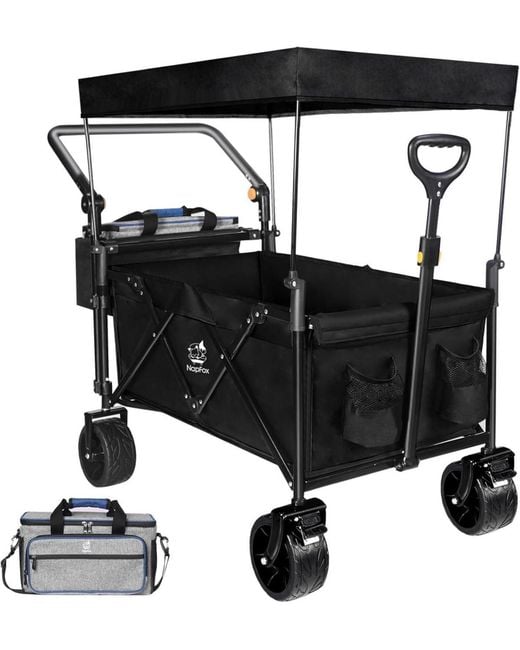 Mountaintop Black Collapsible Wagon