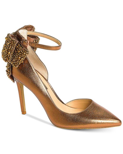 INC International Concepts Metallic I.n.c. Kaison Evening Bow Pumps, Created For Macy's