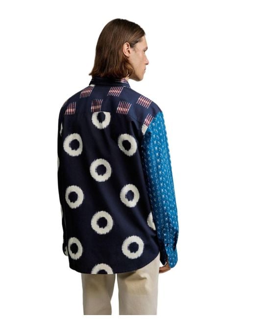 Desigual Blue Patch Printed Shirt