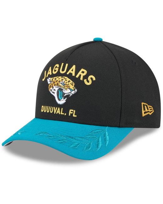 KTZ Green Black/teal Jacksonville Jaguars 2025 Nfl Draft 9forty A-frame M-crown Adjustable Hat for men