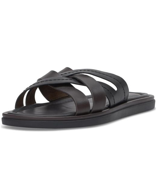Vince Camuto Black Naele Crisscross Slide Sandals for men