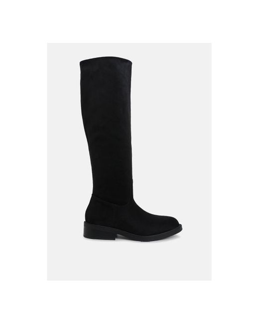 LONDON RAG Black Chiru Round Toe Microfiber Calf Boots