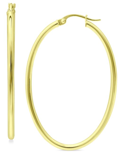 Giani Bernini Metallic Medium Oval Skinny Hoop Earrings