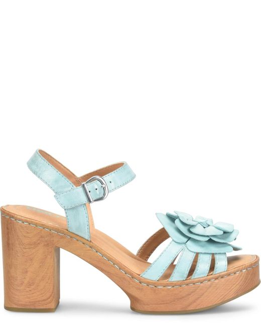 Born Blue Nectar Square Toe Sandals