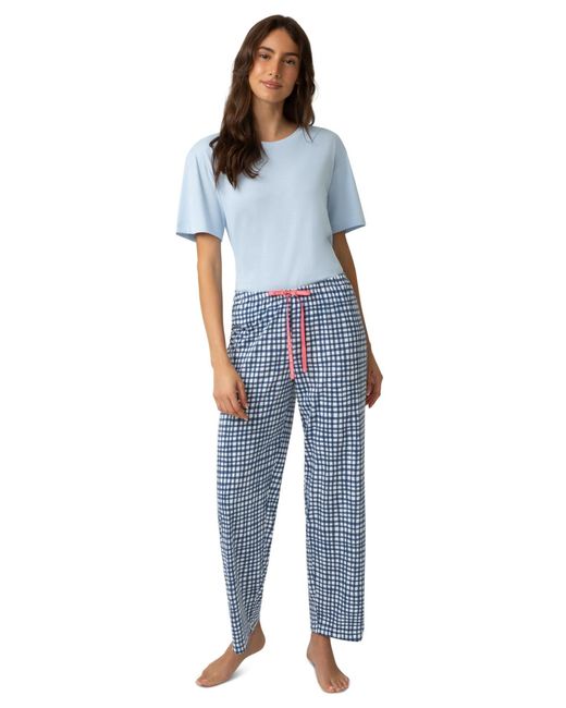 Hue Blue Good Time Gingham Pants