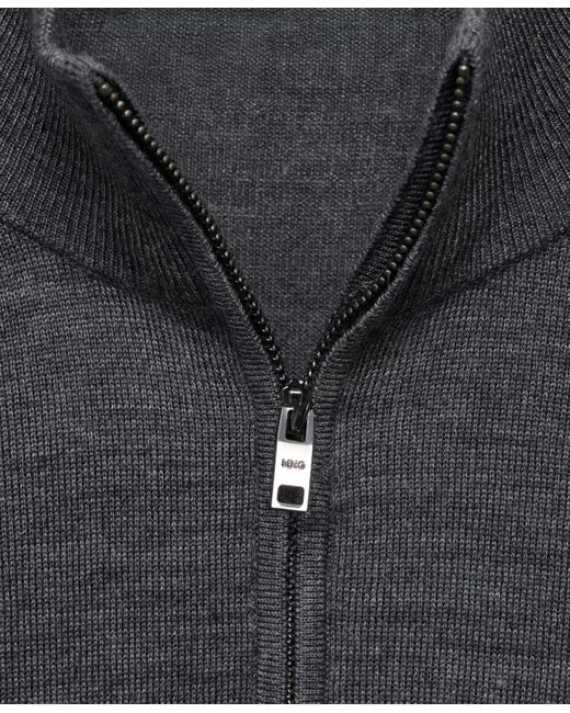 Mango Blue Perkins Neck Wool Sweater for men