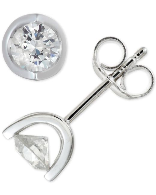 Macy's Metallic Diamond Tension Stud Earrings (1/2 Ct. T.w.