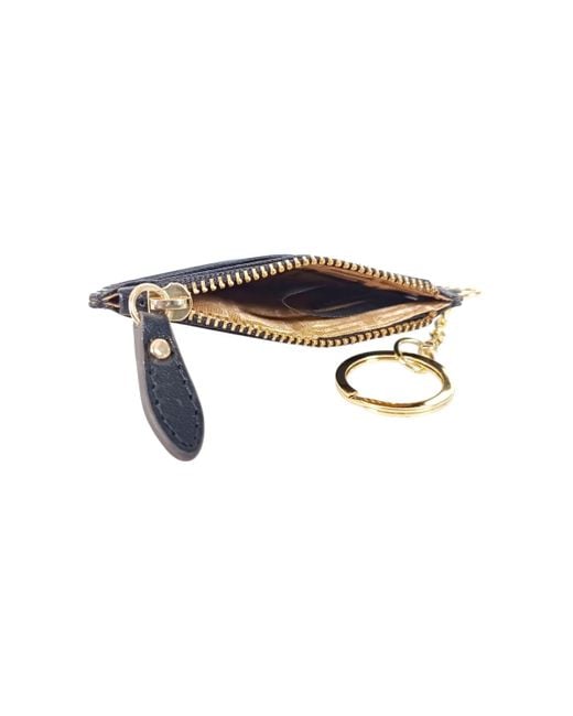 Lodis Blue Glace Key Coin Leather Wallet