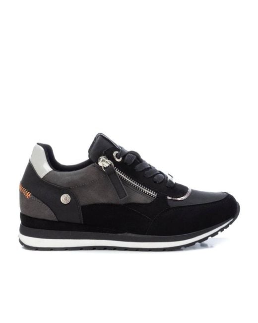 Xti Black Suede Sneakers By