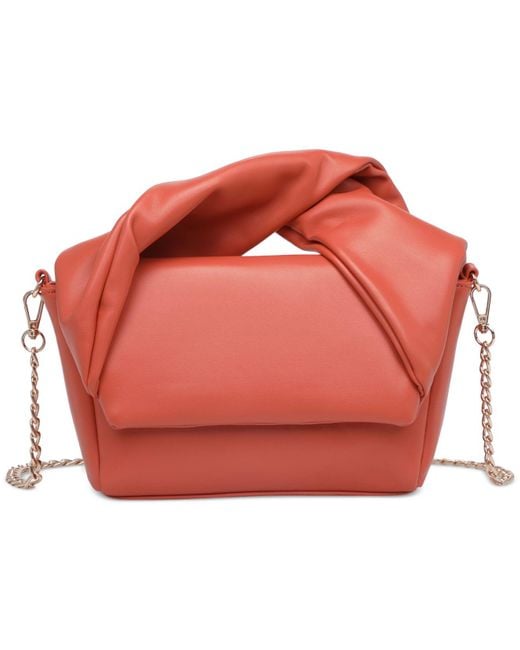 Urban Expressions Odette Twist Top Handle Bag in Red