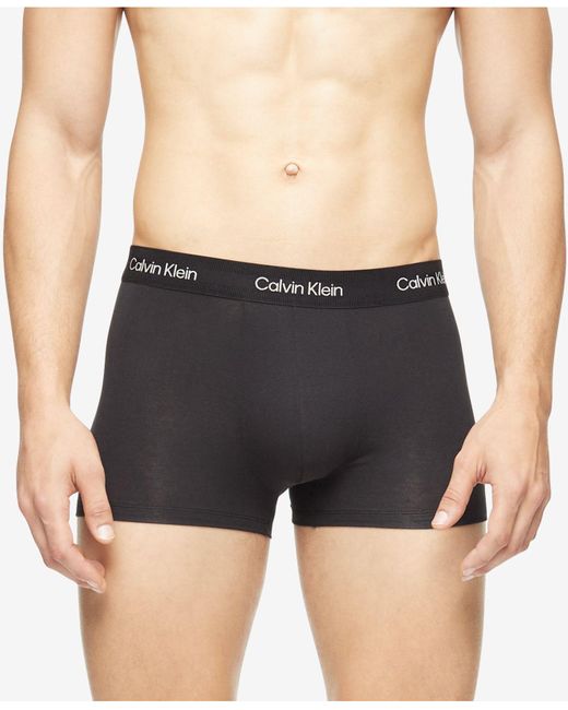 Calvin Klein Synthetic Ultra Soft Modern Modal Trunk in Black for Men ...