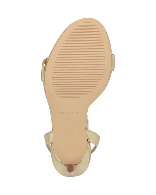 Nine West Metallic Loola Ankle Strap Stiletto Sandals