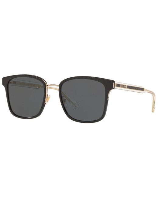 Gucci GG0563SK Asian Fit 001 Sunglasses Black for men