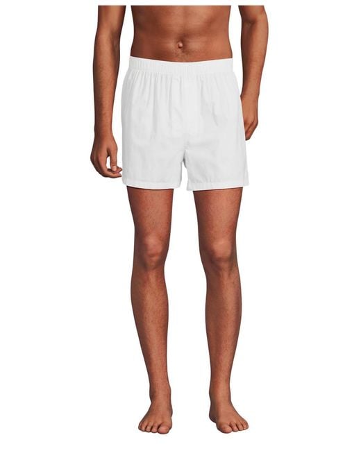 Lands' End White Essential Boxer 3 Pack for men