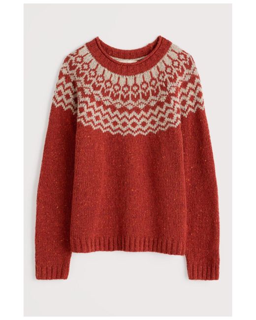Seasalt Cornwall Red Port Kinnis Sweater Merino