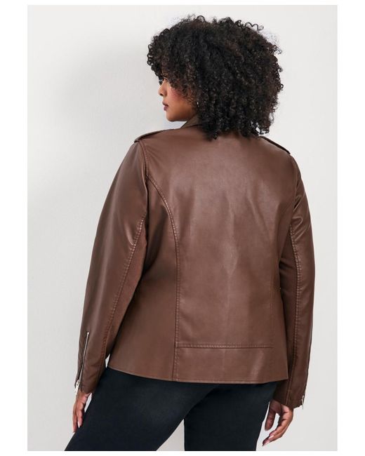 Avenue Brown Jane Leather Jacket