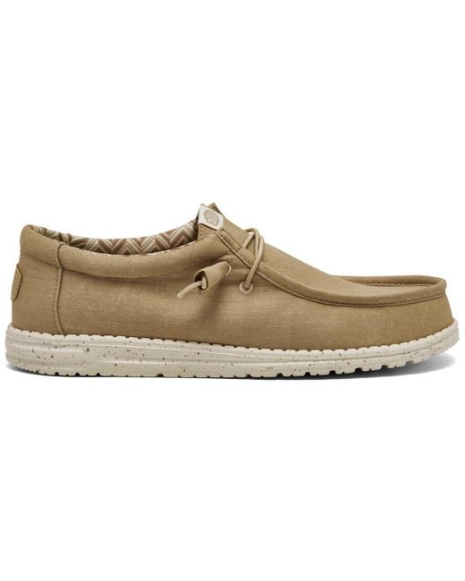 Hey Dude White Wally Canvas Casual Moccasin Sneakers From Finish Line for men