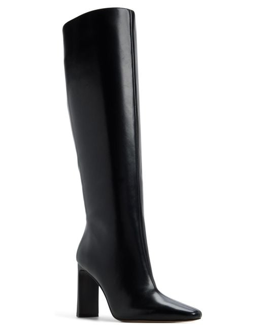 ALDO Black Elyne Knee High Pointed Toe Boots