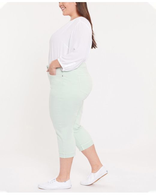 NYDJ Multicolor Plus Size Marilyn Crop Cuff Denim Jeans