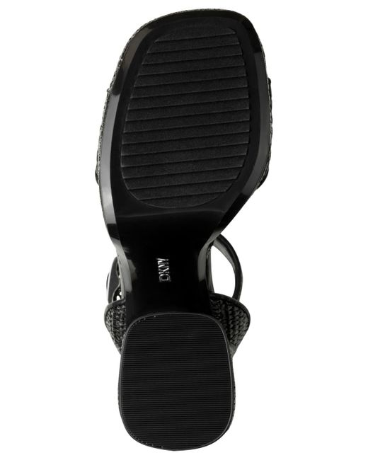 DKNY Black Scotia Platform Sandals