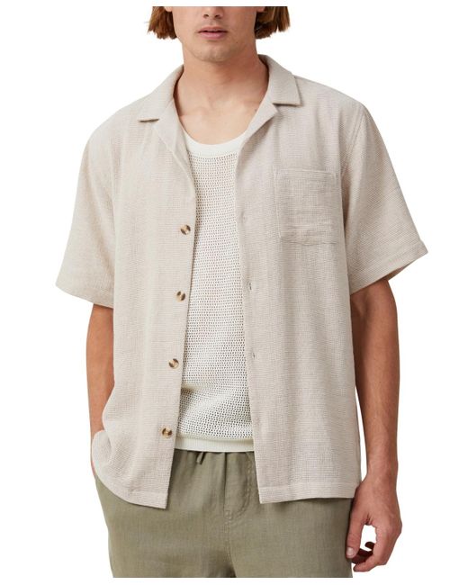 Cotton On Palma Short Sleeve Shirt in Gray for Men | Lyst