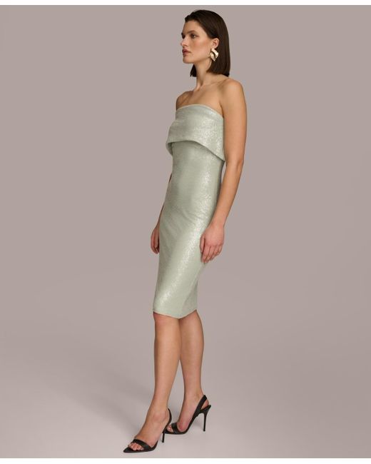 Donna Karan Natural Sequined Sheath Dress