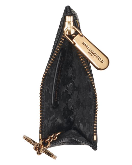 Karl Lagerfeld Black Key Ring Card Case