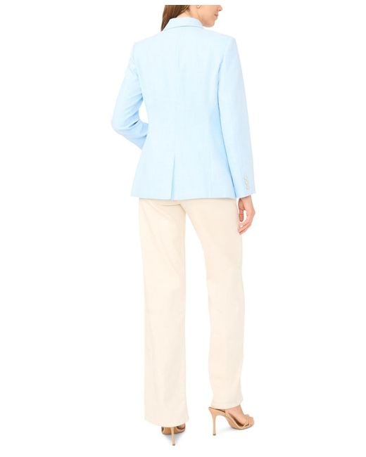 Vince Camuto Blue Collared Double Breasted Jacket