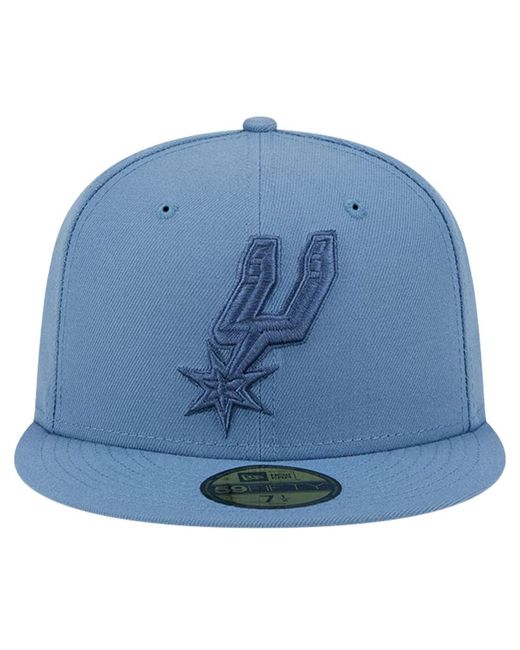 KTZ Blue San Antonio Spurs Color Pack Faded Tonal 59fifty Fitted Hat for men