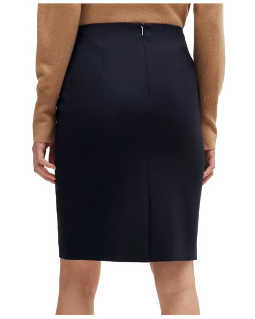 Boss Blue Boss By Wool Slim-fit Pencil Skirt