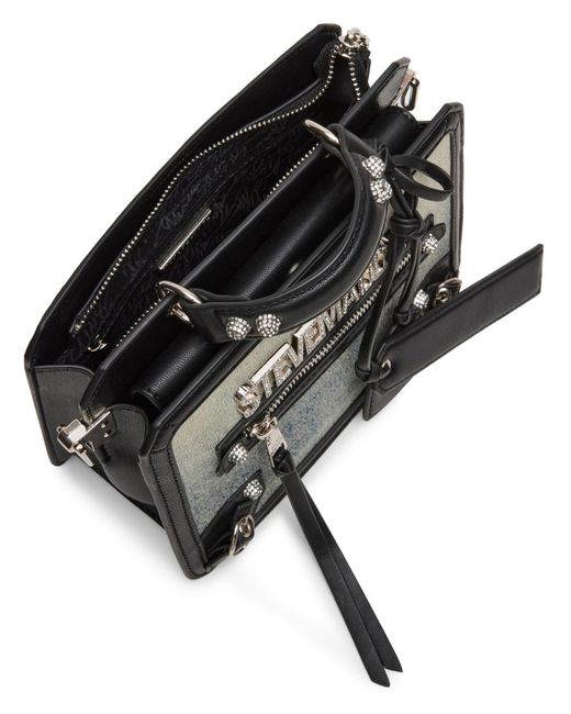 Steve Madden Black Bevelyno Satchel Bag